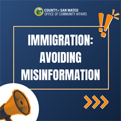 Megaphone announcing: Immigration: Avoiding Misinformation