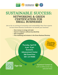 Green circles and two transparent green leaf icons