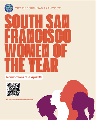 Silhouettes of women heads in purple, white, and red