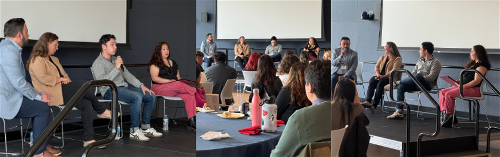 Mayor Eddie and Councilmember James Coleman at a panel at the Library | Parks & Recreation Center