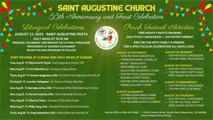 Saint Augustine Church Fiesta Liturgy and Festival 2025