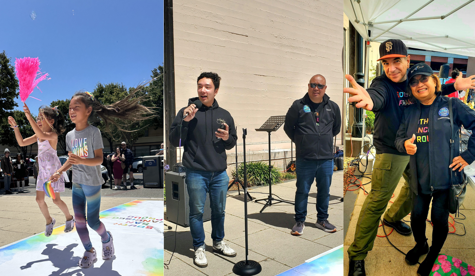 3 photos of people at South City Proud