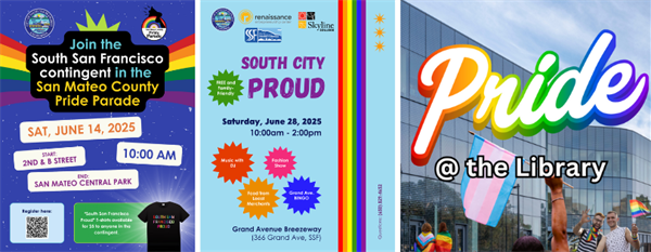 collage of Pride flyers