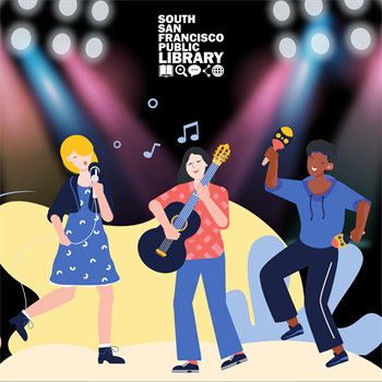 people dancing and playing music with a guitar and microphone