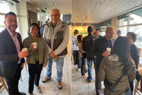 Mayor Eddie and Vice Mayor Mark Addiego meeting with the community over coffee