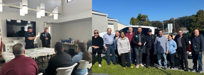 Ken Anderson and Eddie Flores with class participants