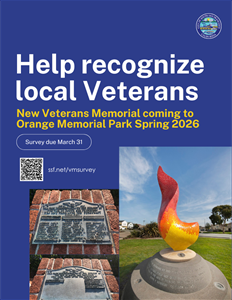 The Eternal Flame and plaques at Orange Memorial Park