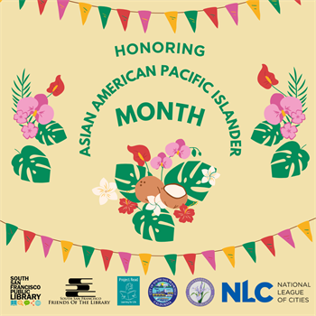 Colorful flags, plants, and flowers