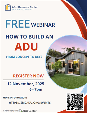 An ADU with the sunset in the background