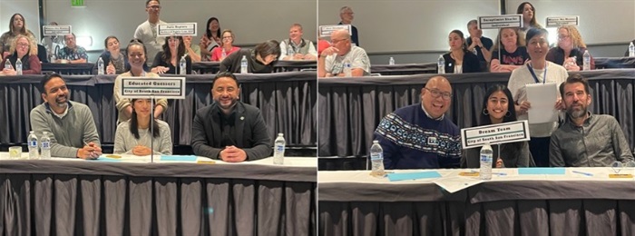 Trivia Challenge participants at the Conference Center posing with their teams