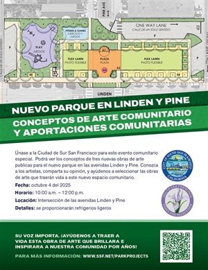 Parque en Linden y Pine conceptos de arte comunitario