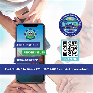 Indy on a cell phone with people holding their phones