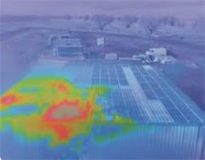 Heat image from drone used by the Fire Department