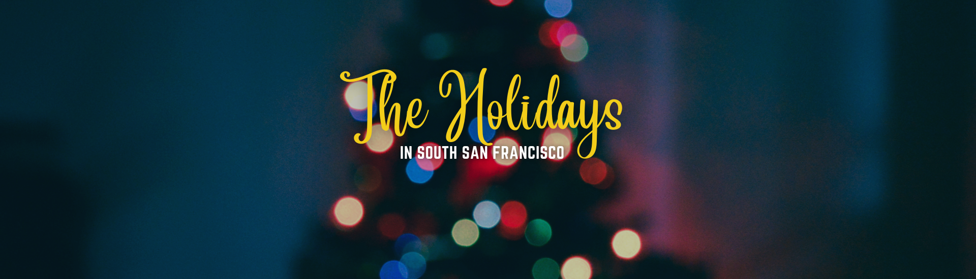 Blurred out Christmas tree in the dark