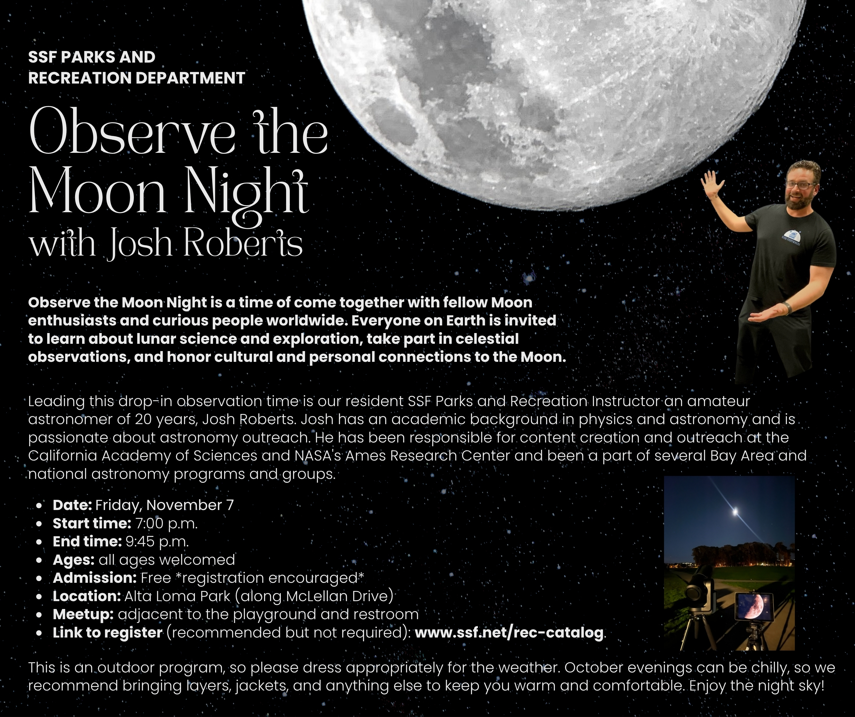 Observe the Moon Night with Josh Roberts