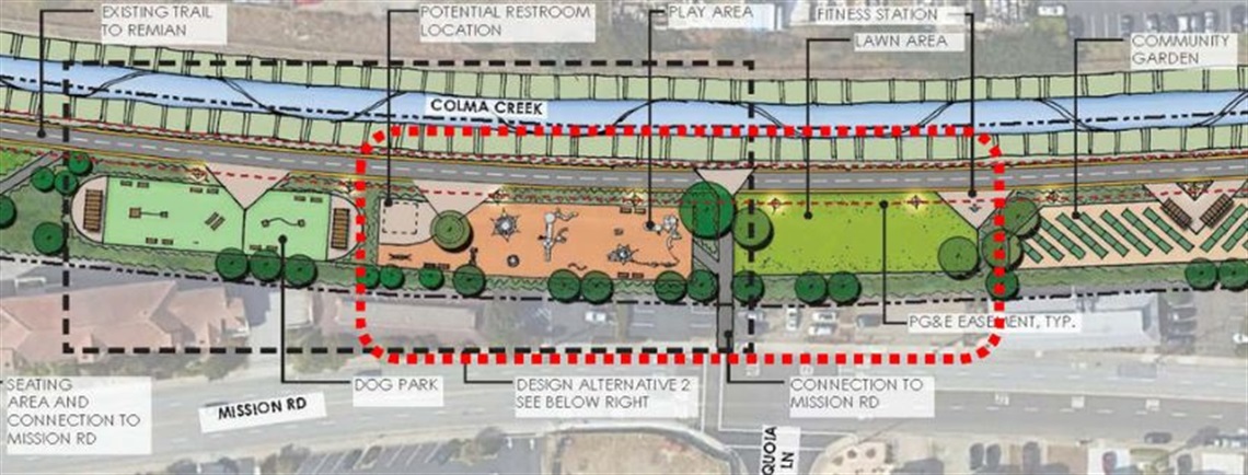 Centennial Way Park North concept design