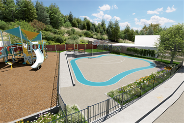 Dundee Park rendering Multi-Use Court