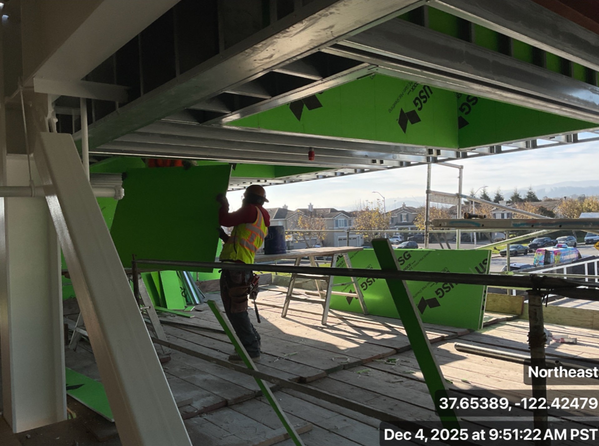 overhead rough-in construction