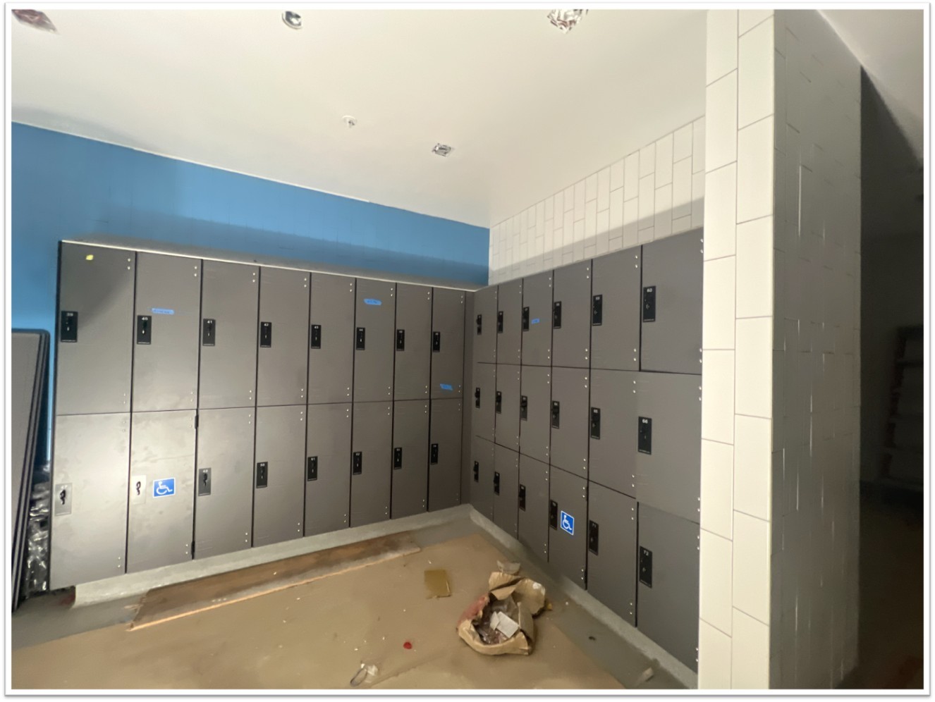 gray lockers
