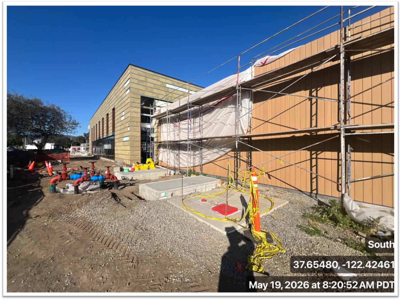 building exterior with scaffolding