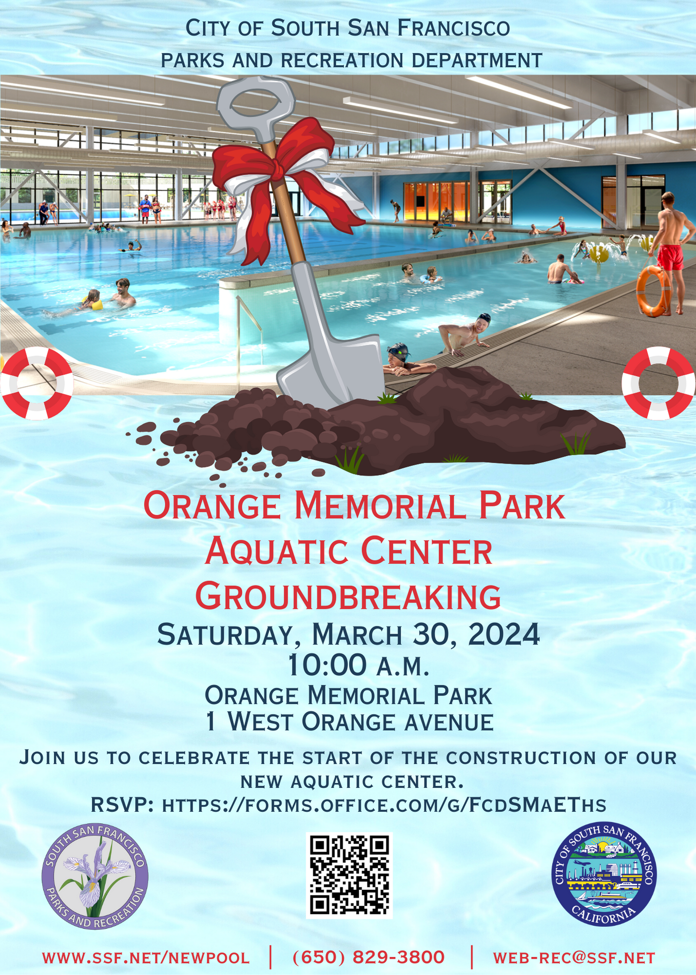 Aquatic Center Groundbreaking Flyer