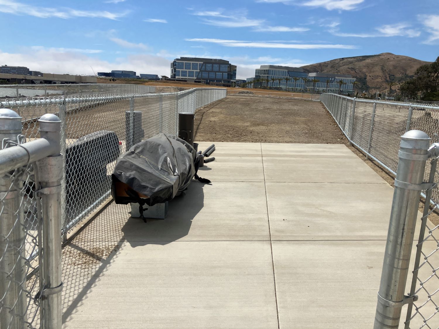 Oyster Point dog park fencing