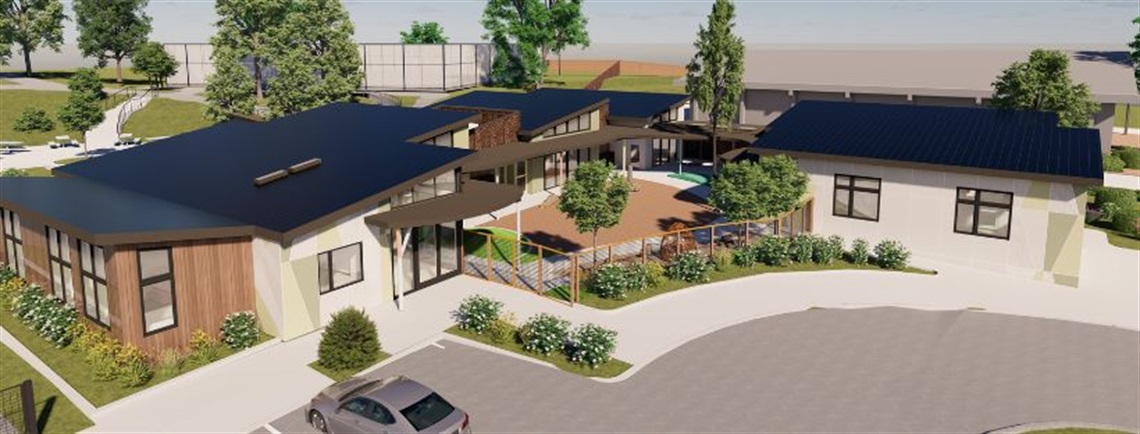 Westborough Preschool aerial rendering