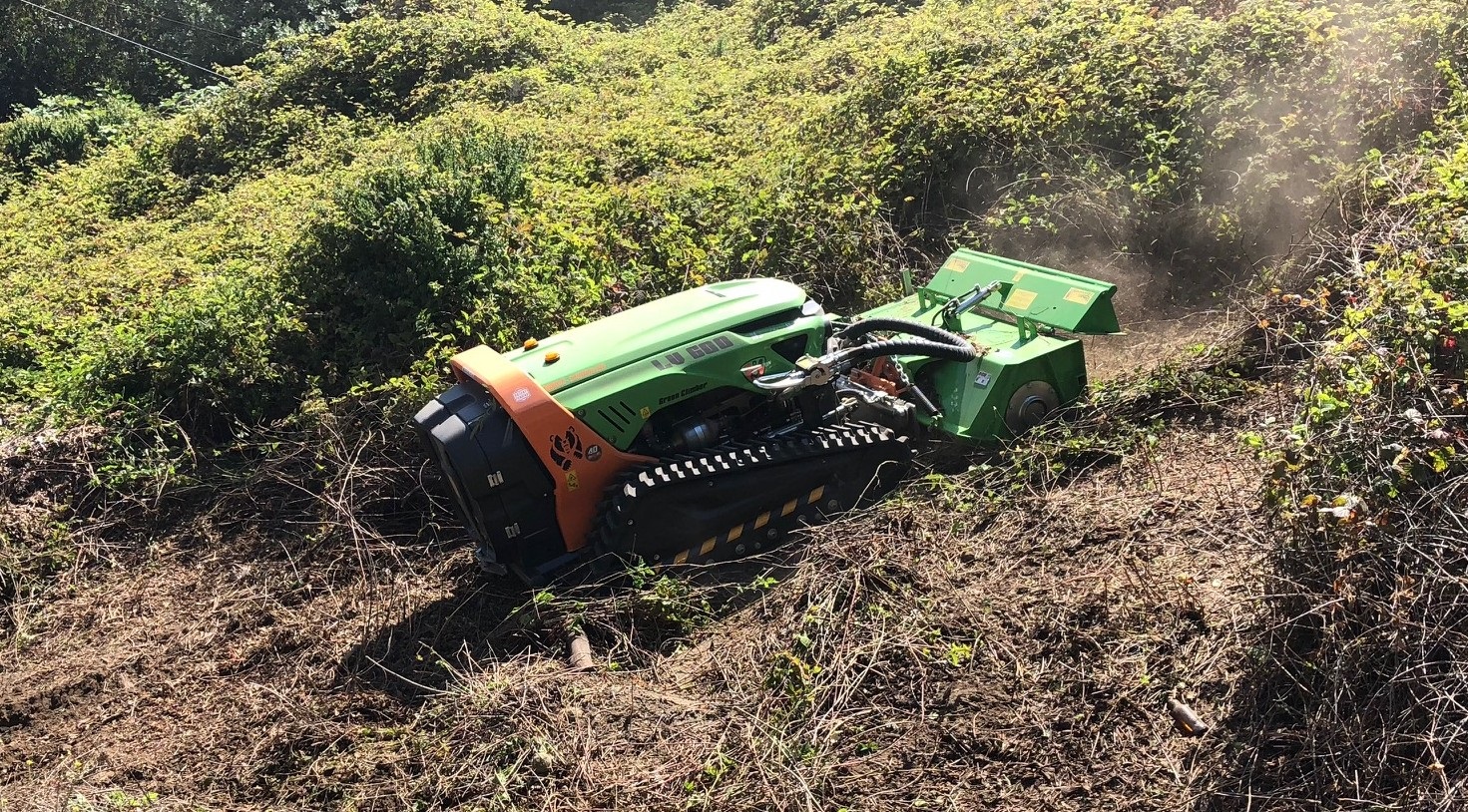 Picture of Green Climber Mowing Brush