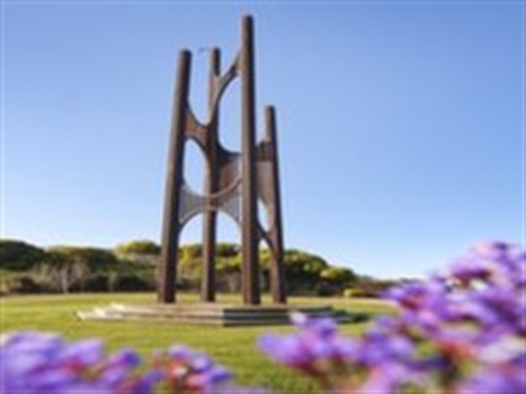 Tall steel sculpture