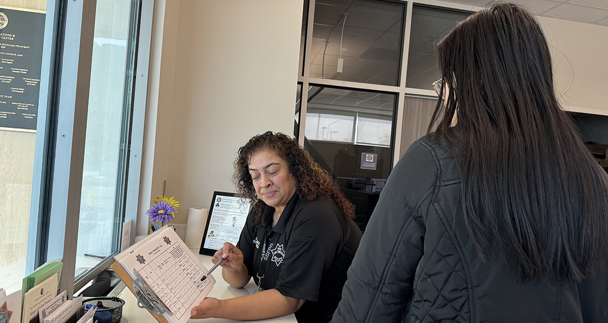 Records Staff By The Counter
