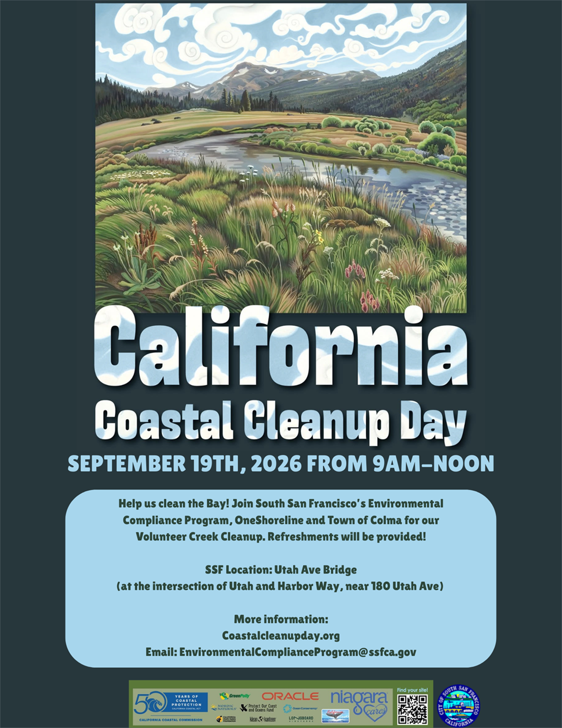 California Coastal Cleanup Day Flyer September 19, 2026 from 9 AM - Noon