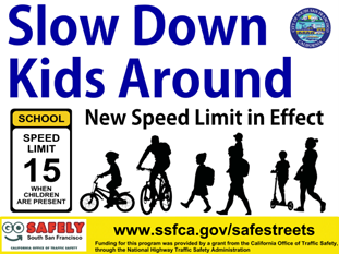Slow Down Kids Around Sign
