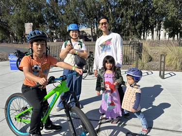 A family participating at the Centennial Cruise