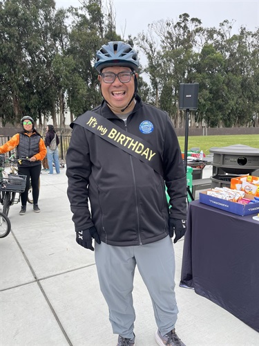 Vice Mayor Mark Nagales celebrating his birthday at the Centennial Cruise