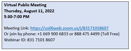 Virtual public meeting information